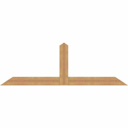 Ekena Millwork Portland Smooth Timber Gable Bracket, Western Red Cedar, 84"W x 28"H x 3 1/2"D x 5 1/2"F, 8/12 Pitch GBW084X28X0406POR00SWR